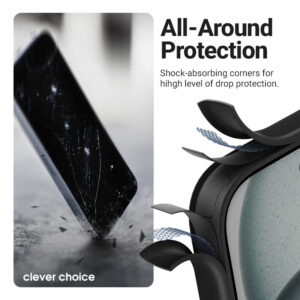 Crong Hybrid Frost MAG Cover - dėklas MagSafe Apple iPhone 17 Pro Max black - Image 4