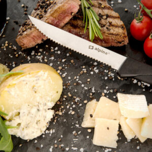 Alpina - INOX stainless steel steak knife set 23 cm 6 pcs. (black) - Image 3