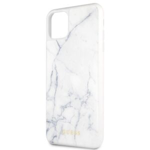 Guess Marble Tempered Glass Hardcase - dėklas skirtas Apple iPhone 11 Pro Max White - Image 3