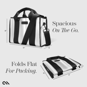 Case-Mate Mini Travel Tote Bag - Waterproof travel shoulder bag (Silver Chrome) - Image 4