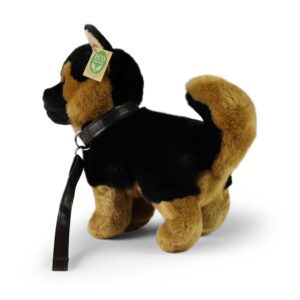 Rappa - Plush realistic toy Standing German Shepherd Dog with Leash 23 cm Eco-Friendly - Image 4