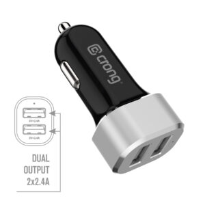 Crong Power automobilinis įkroviklis 24W su Dual USB Port aluminium - Image 6