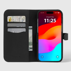 Coach Folio Signature C Case - 2-in-1 Case with Flip Cover Apple iPhone 15 Pro Charcoal - Image 3