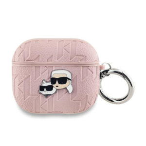 Karl Lagerfeld Monogram Karl & Choupette Head - AirPods 3 Case (pink) - Image 1