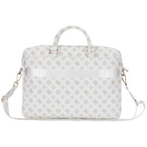 Guess 4G Peony Front Pocket Zipper Triangle Logo - Laptop Bag 16" (white) - Image 2