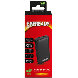 Eveready PX20B - Powerbank 20000 mAh 2x USB-A Black - Image 4