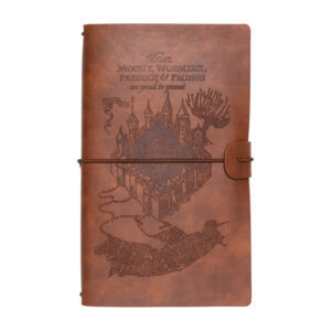 Harry Potter - Leather travel notebook 12x19,6 cm Brown