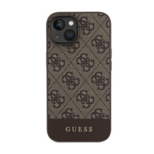 Guess 4G Bottom Stripe Metal Logo Collection - dėklas skirtas Apple iPhone 15 brown - Image 3