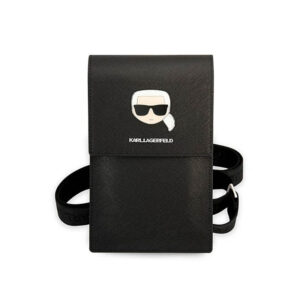Karl Lagerfeld Metal Karl Head Wallet Phone Bad - Bag for smartfone and accessories (juodos spalvos) - Image 2