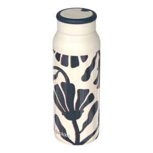 Quokka Echo - 690 ml Stainless Steel Bottle with Silicone Handle (Abstract Leaves)