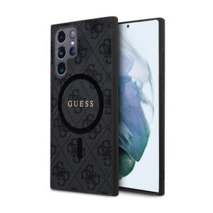 Guess 4G Collection Leather Metal Logo MagSafe - dėklas skirtas Samsung Galaxy S24 Ultra black - Image 1