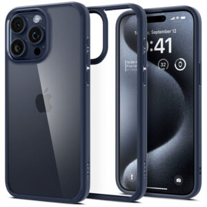 Spigen Ultra Hybrid - dėklas skirtas Apple iPhone 15 Pro Navy Blue - Image 1