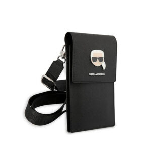 Karl Lagerfeld Metal Karl Head Wallet Phone Bad - Bag for smartfone and accessories (juodos spalvos) - Image 3