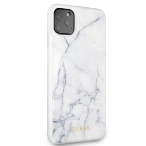 Guess Marble Tempered Glass Hardcase - dėklas skirtas Apple iPhone 11 Pro Max White - Image 6