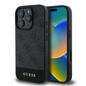 Guess 4G Bottom Stripe - dėklas skirtas Apple iPhone 16 Pro Max gray - Image 1