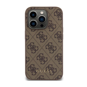 Guess 4G Metal Gold Logo - dėklas skirtas Apple iPhone 15 Pro brown - Image 3