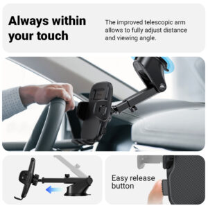 Crong Carclip Dashboard and Windshield Car Holder - black - Image 5