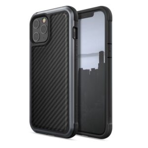 X-Doria Raptic Lux - Aluminum dėklas skirtas Apple iPhone 12 Pro Max Drop test 3m Black Carbon Fiber - Image 1