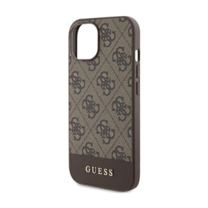 Guess 4G Bottom Stripe Metal Logo Collection - dėklas skirtas Apple iPhone 15 brown - Image 6