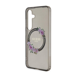 Guess IML Flowers Wreath MagSafe - Case Samsung Galaxy S24 Black - Image 6