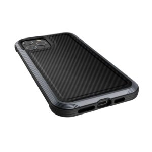 X-Doria Raptic Lux - Aluminum dėklas skirtas Apple iPhone 12 Pro Max Drop test 3m Black Carbon Fiber - Image 3