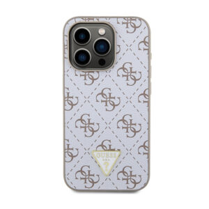 Guess 4G Triangle Metal Logo - dėklas skirtas Apple iPhone 15 Pro Max white - Image 3