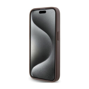 Guess 4G Metal Gold Logo - dėklas skirtas Apple iPhone 15 Pro brown - Image 5