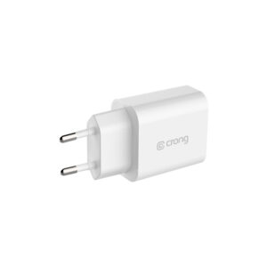 Crong USB-C kelioninis įkroviklis – Wall įkroviklis USB-C Power Delivery 20W baltos spalvos - Image 4