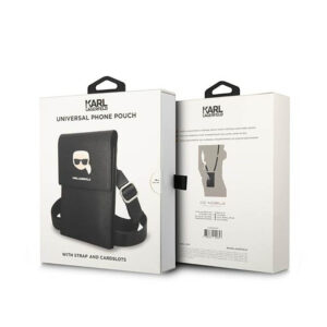 Karl Lagerfeld Metal Karl Head Wallet Phone Bad - Bag for smartfone and accessories (juodos spalvos) - Image 6