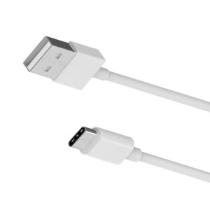Borofone - USB-A - USB-C cable for data transmition and charging, 1 m baltos spalvos - Image 3