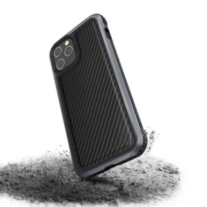 X-Doria Raptic Lux - Aluminum dėklas skirtas Apple iPhone 12 Pro Max Drop test 3m Black Carbon Fiber - Image 4