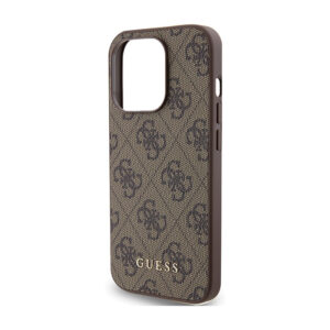 Guess 4G Metal Gold Logo - dėklas skirtas Apple iPhone 15 Pro brown - Image 6