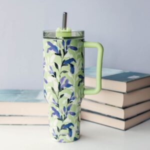 Quokka Stream - Stainless Steel Thermal Mug 1200 ml with Straw (Matcha) - Image 3