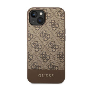 Guess 4G Bottom Stripe Metal Logo Collection - dėklas skirtas Apple iPhone 14 Plus Brown - Image 3