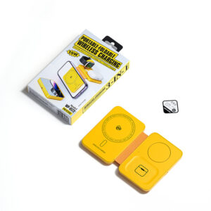 WEKOME WP-U172 - 3-in-1 belaidis įkroviklis su MagSafe for Apple iPhone, Apple Watch, and AirPods + Mirror Yellow - Image 3