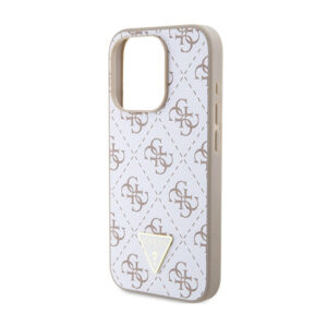Guess 4G Triangle Metal Logo - dėklas skirtas Apple iPhone 15 Pro Max white - Image 6