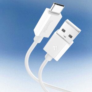 Spigen EB6020AC Essential - USB-A to USB-C Cable PD 60W 2m White - Image 3