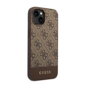 Guess 4G Bottom Stripe Metal Logo Collection - dėklas skirtas Apple iPhone 14 Plus Brown - Image 4