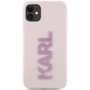 Karl Lagerfeld 3D Rubber Glitter Logo - dėklas skirtas Apple iPhone 11 Pink - Image 3