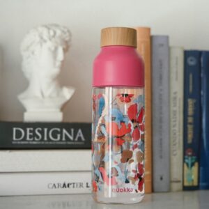 Quokka Ice - Ecozen Water Bottle 720 ml (Red Flowers) - Image 4