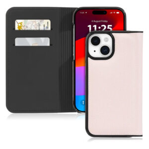 Kate Spade New York Wrap Folio Case - Leather flip case for Apple iPhone 15 Pale Vellum - Image 2