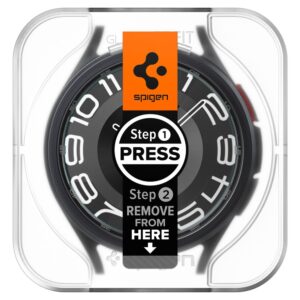 Spigen GLAS.TR EZ FIT 2-Pack - Tempered glass for Samsung Galaxy Watch 6 Classic 43 mm (2 pcs) - Image 2
