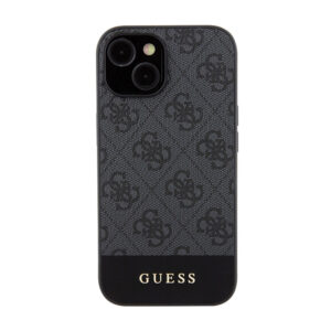 Guess 4G Bottom Stripe Metal Logo Collection - dėklas skirtas Apple iPhone 15 Grey - Image 3