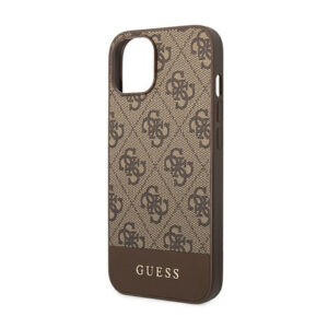 Guess 4G Bottom Stripe Metal Logo Collection - dėklas skirtas Apple iPhone 14 Plus Brown - Image 6
