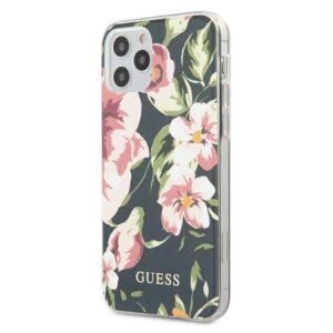 Guess Flower Case N3 - dėklas skirtas Apple iPhone 11 Pro Max Navy - Image 1