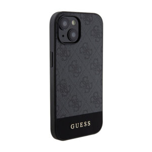 Guess 4G Bottom Stripe Metal Logo Collection - dėklas skirtas Apple iPhone 15 Grey - Image 4