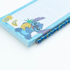 Disney Stitch - Magnetic notebook/shopping list for the fridge + pencil from the Tropical collection (10 x 21 cm) - Image 4
