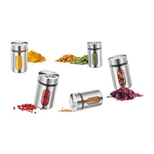 Küchenprofi - Stainless Steel Spice Container with Window and 3 Dispensing Sieves 8x5 cm - Image 6