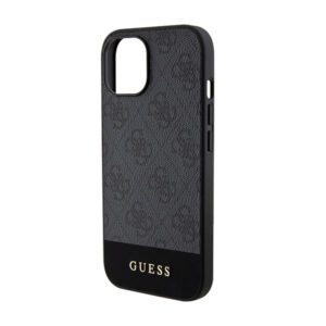 Guess 4G Bottom Stripe Metal Logo Collection - dėklas skirtas Apple iPhone 15 Grey - Image 5