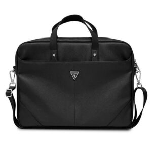 Guess Saffiano Triangle Logo Computer Bag – Computer bag 15”/ 16” (Black) - Image 1